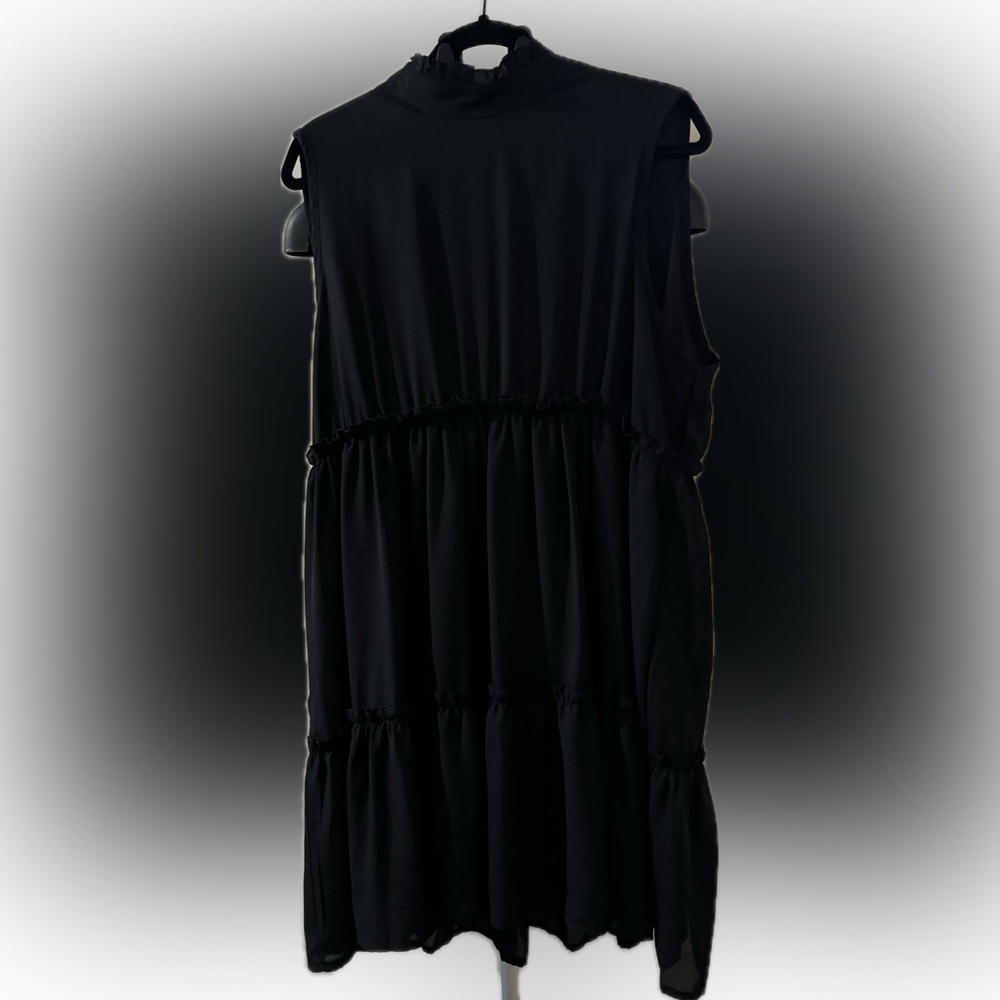 Fabulous LBD!  Rachel Black Sleeveless Mock Neck Mini Sundress CHIC SOUL